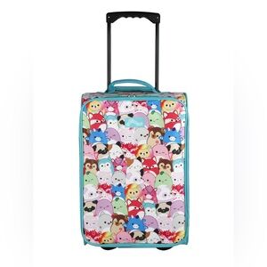 Squishmallows 18" Carry-On Luggage Rolling Travel Suitcase